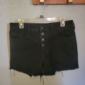 High Rise Button Fly Shorts
